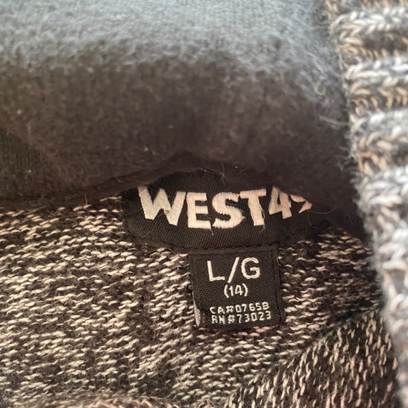 West49 - Heather Knitted, button-up, hoodie Yth 12-14 - Picture 3 of 8